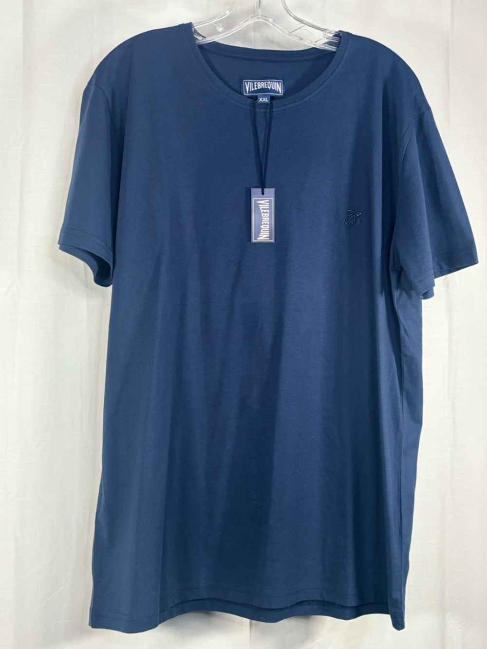NWT Vilebrequin Men's Navy Crew Neck T-Shirt w/ graphic on back Size XXL